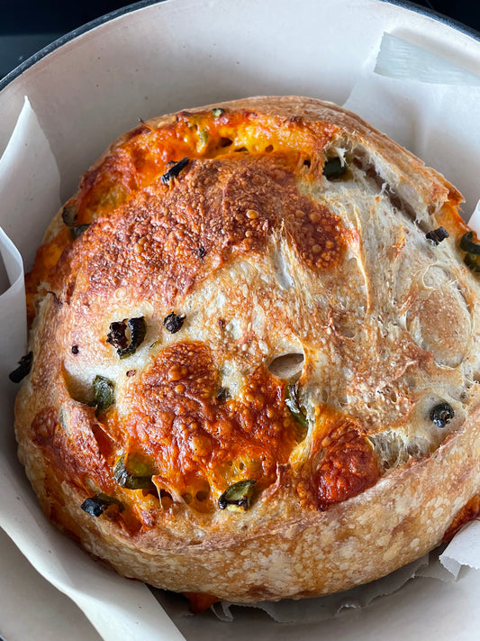 Jalapeno Cheddar Sourdough Bread