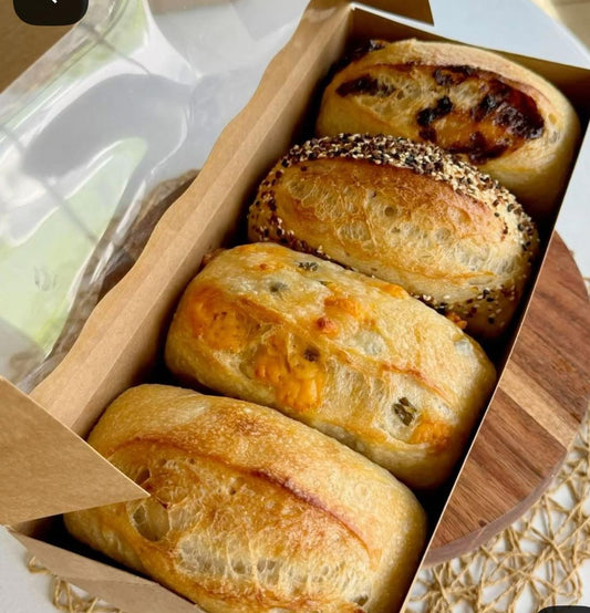 Artisan Sourdough Mini Loaves - open gift box